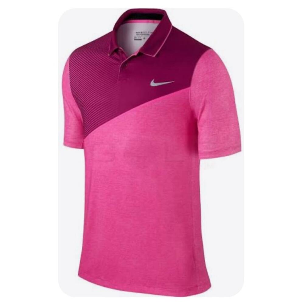 Nike Dri-Fit Golf Polo Shirt Mens Tour Performance Hot Neon Pink Fuschia Sz M